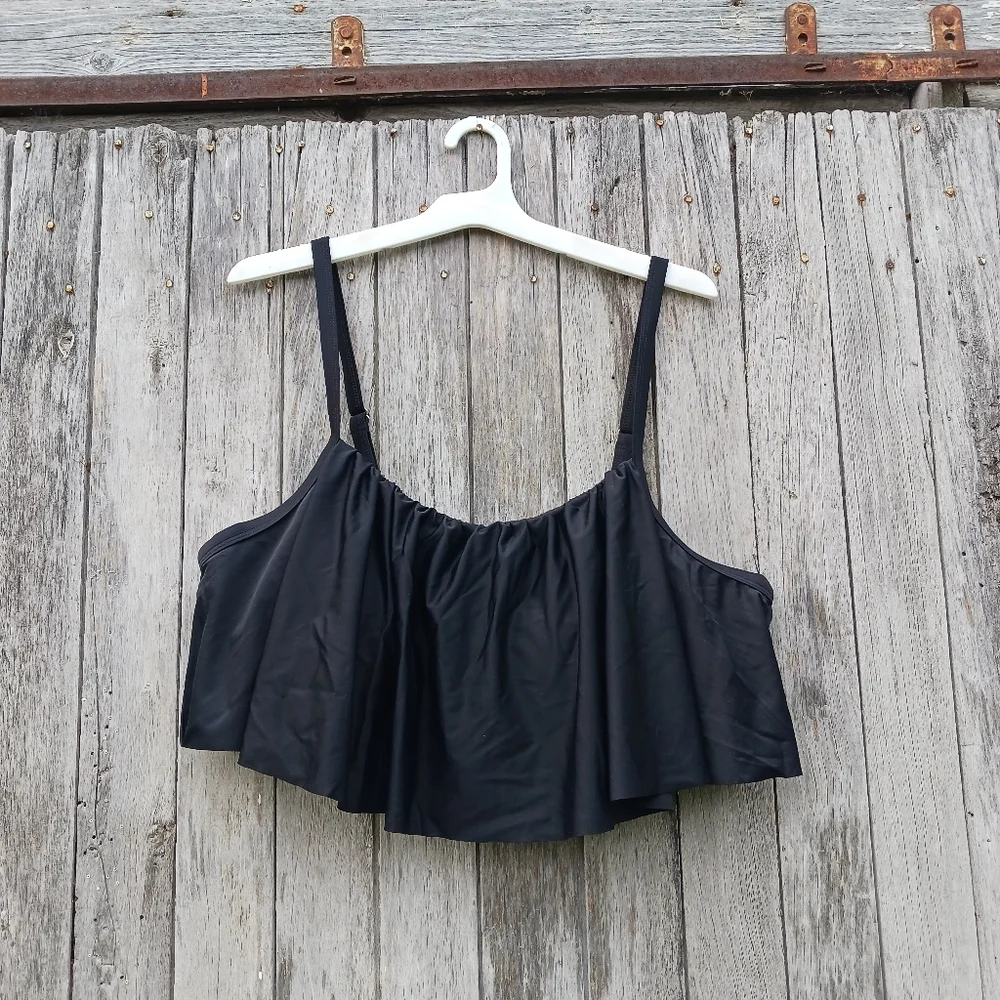 NEW 4X‎ Cupshe Falbala Solid & Stripe Highwaisted Bikini Set Women